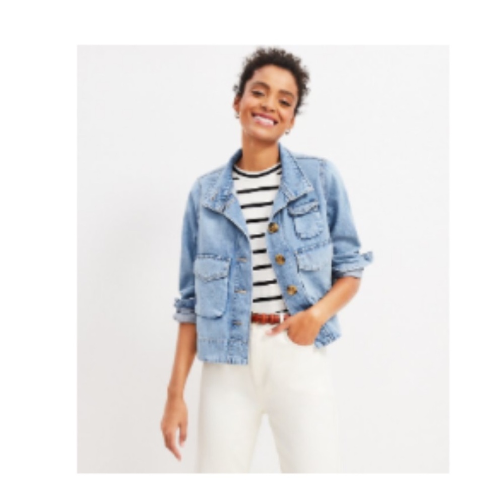 LOFT denim utility jacket